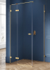 NEW TRENDY - Kabina prysznicowa prostokątna AVEXA GOLD BRUSHED EXK-1752/53 Złote Profile 100x70x200
